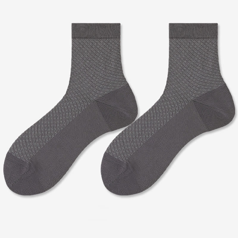 Chaussettes douces quart de tour (5 paires) - Gris foncé - EU38-44 (US5-10) - image 12