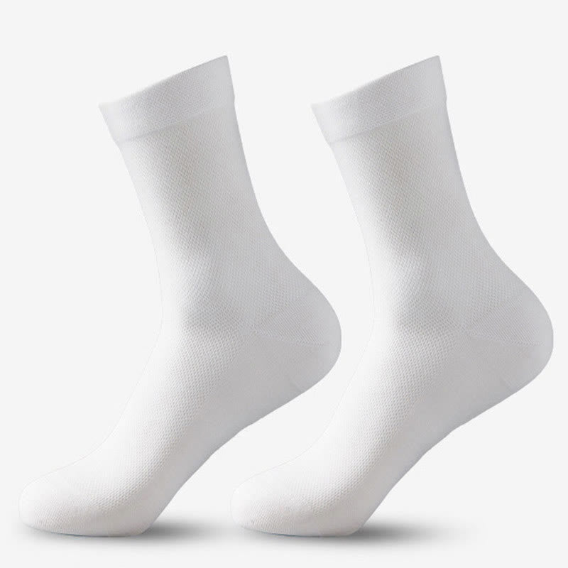 Chaussettes classiques en maille (5 paires) - Blanc - EU38-45 (US5-11) - image 8