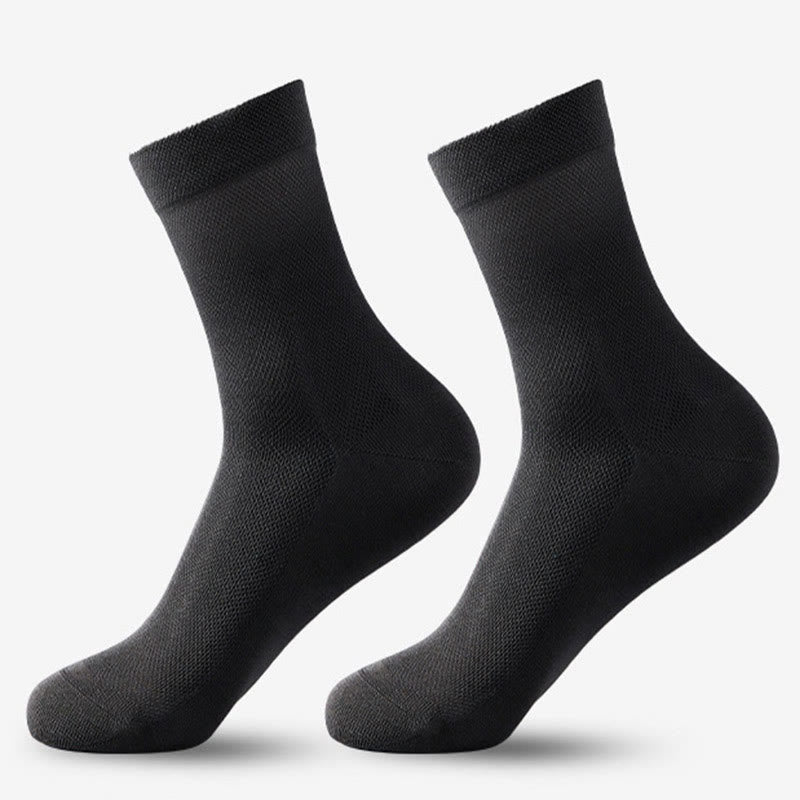 Chaussettes classiques en maille (5 paires) - Gris foncé - EU38-45 (US5-11) - image 7