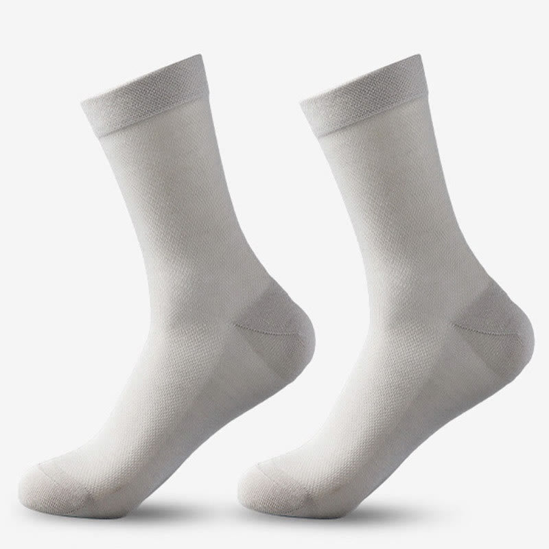 Chaussettes classiques en maille (5 paires) - Gris clair - EU38-45 (US5-11) - image 9