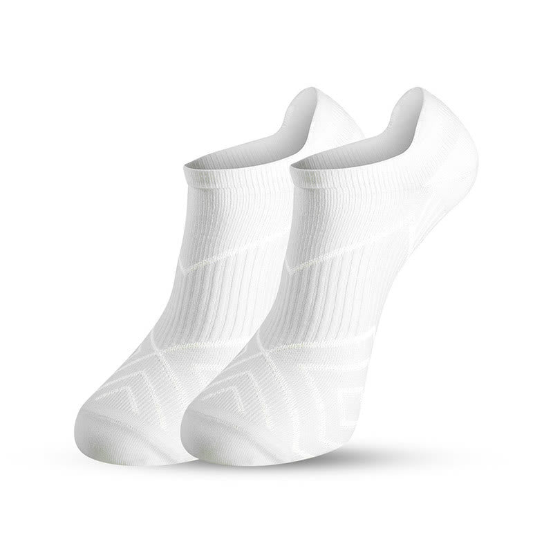Chaussettes de compression souples pour la course à pied, grande taille (5 paires) - Blanc - EU41-45 (US7.5-11) - image 5