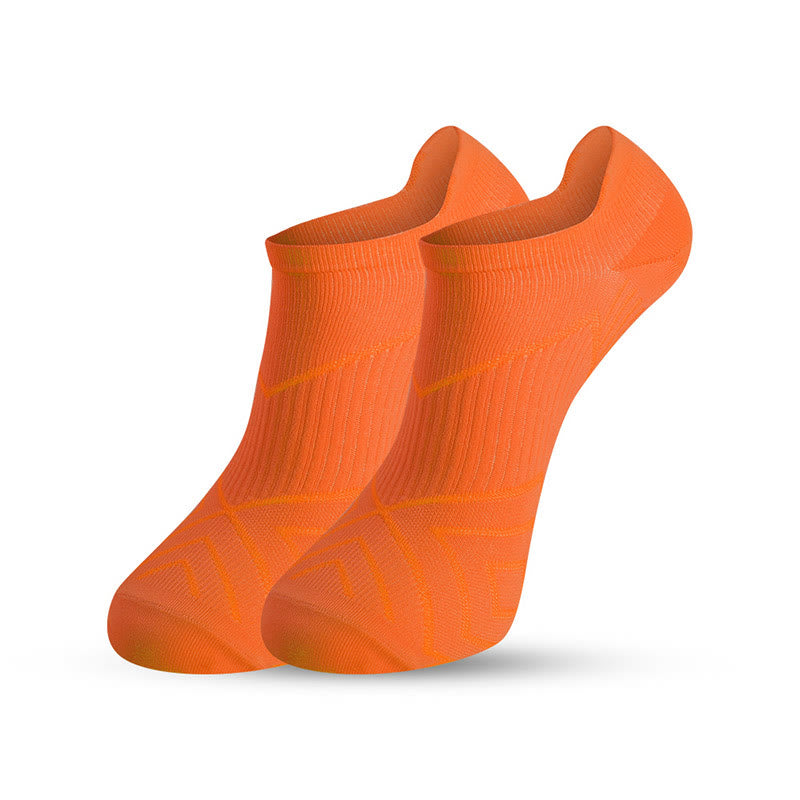 Chaussettes de compression souples pour la course à pied, grande taille (5 paires) - Orange - EU41-45 (US7.5-11) - image 7