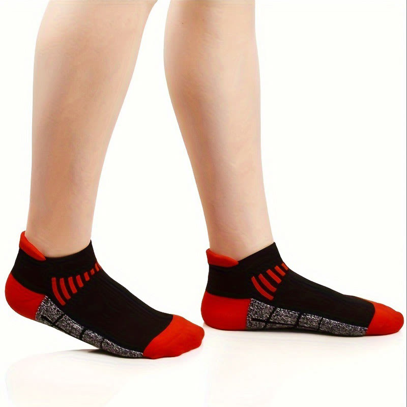 Chaussettes de compression à la cheville, grande taille, résistantes à la décoloration (6 paires)