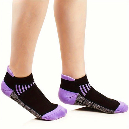Chaussettes de compression à la cheville, grande taille, résistantes à la décoloration (6 paires)