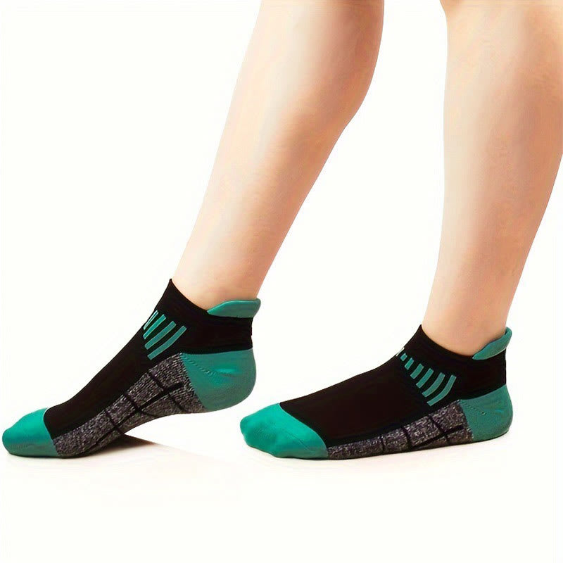 Chaussettes de compression à la cheville, grande taille, résistantes à la décoloration (6 paires)