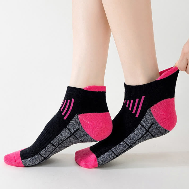 Chaussettes de compression à la cheville, grande taille, résistantes à la décoloration (6 paires)