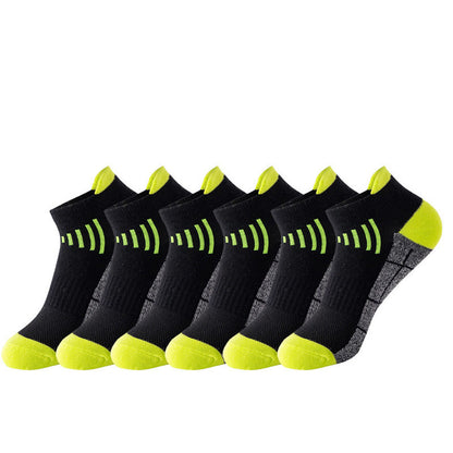 Chaussettes de compression à la cheville, grande taille, résistantes à la décoloration (6 paires) - Vert clair - EU39-45 (US6-11) - image 8