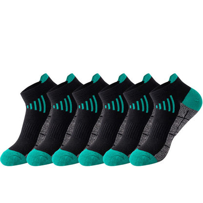 Chaussettes de compression à la cheville, grande taille, résistantes à la décoloration (6 paires) - Vert foncé - EU39-45 (US6-11) - image 13