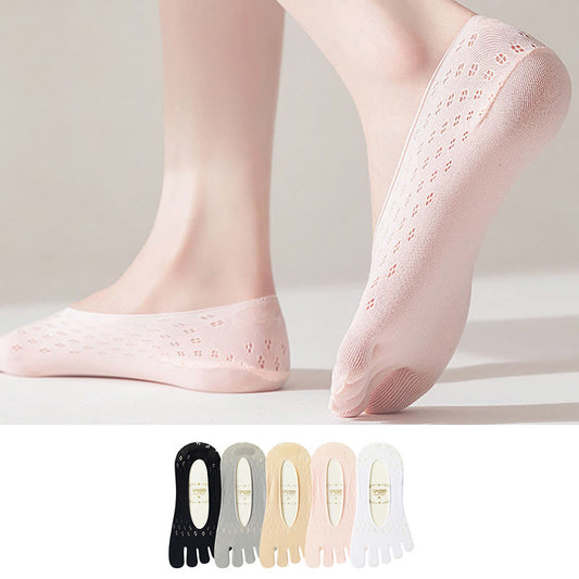Chaussettes d'alignement en soie glacée grande taille (5 paires)