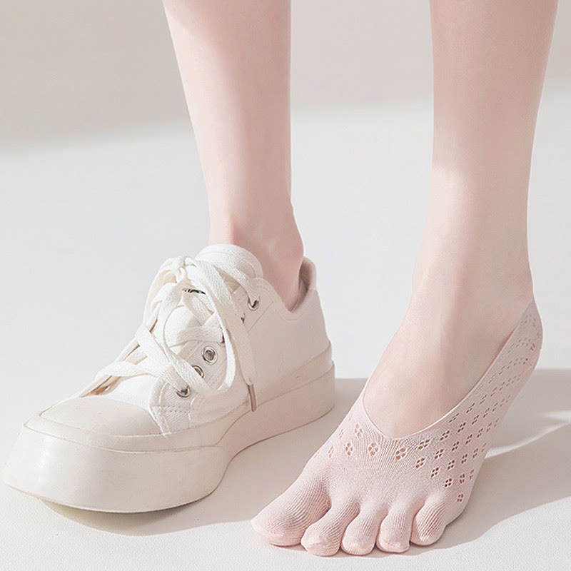 Chaussettes d'alignement en soie glacée (5 paires) - image 5