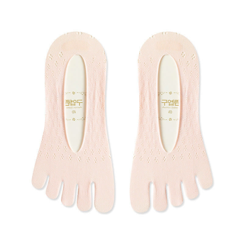 Chaussettes d'alignement en soie glacée (5 paires) - Rose - EU36-40 (US3-7) - image 8