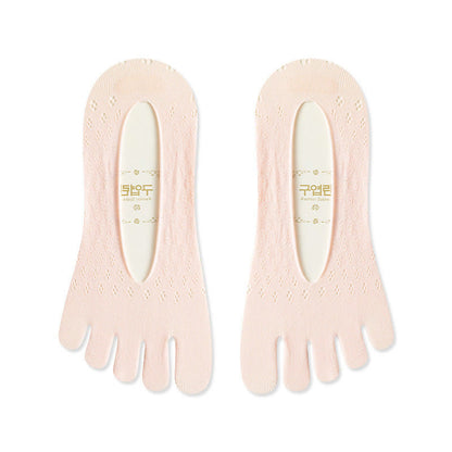 Chaussettes d'alignement en soie glacée (5 paires) - Rose - EU36-40 (US3-7) - image 8