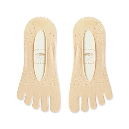 Chaussettes d'alignement en soie glacée (5 paires) - Nu - EU36-40 (US3-7) - image 11