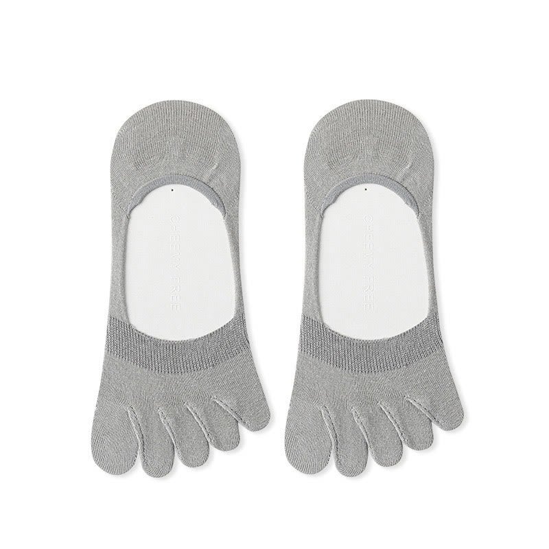 Chaussettes d'alignement de couleur unie (4 paires) - Gris clair - EU39-43 (US6-9) - image 10