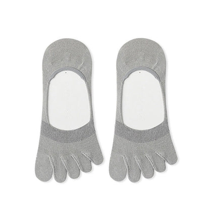 Chaussettes d'alignement de couleur unie (4 paires) - Gris clair - EU39-43 (US6-9) - image 10