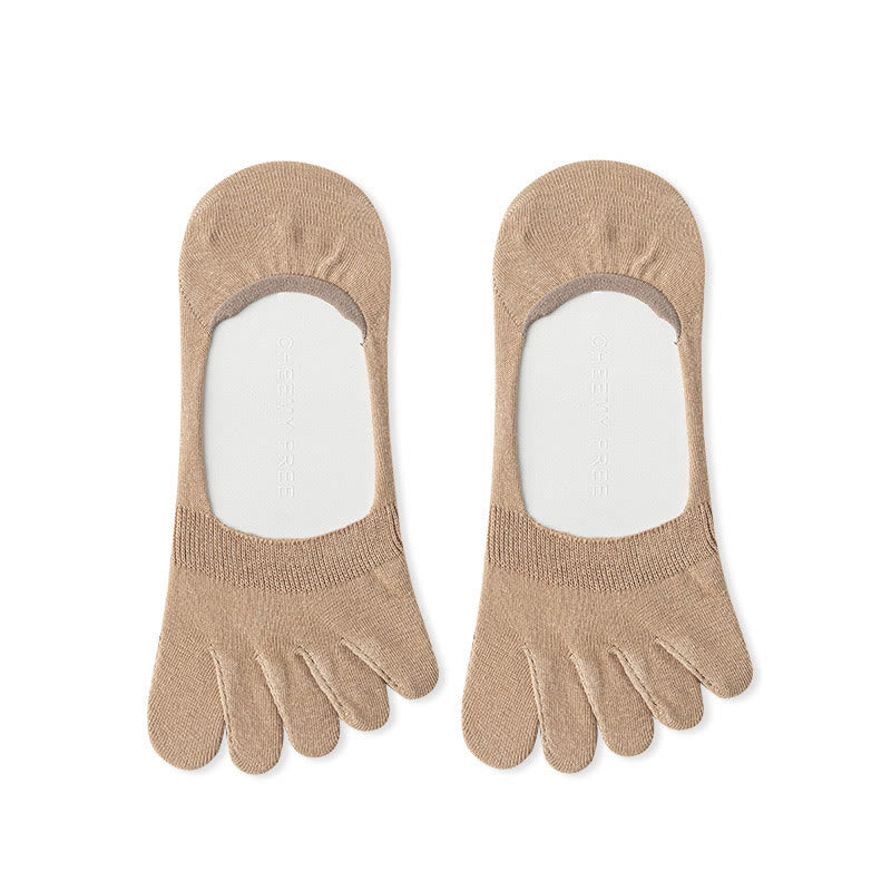 Chaussettes d'alignement de couleur unie (4 paires) - Kaki - EU39-43 (US6-9) - image 14