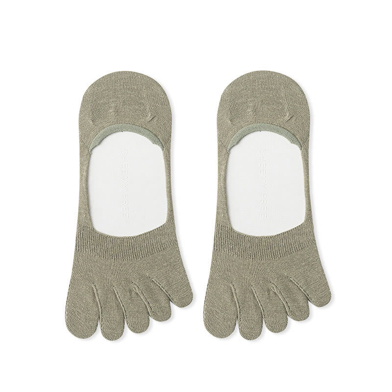 Chaussettes d'alignement de couleur unie (4 paires) - Vert armée - EU39-43 (US6-9) - image 13