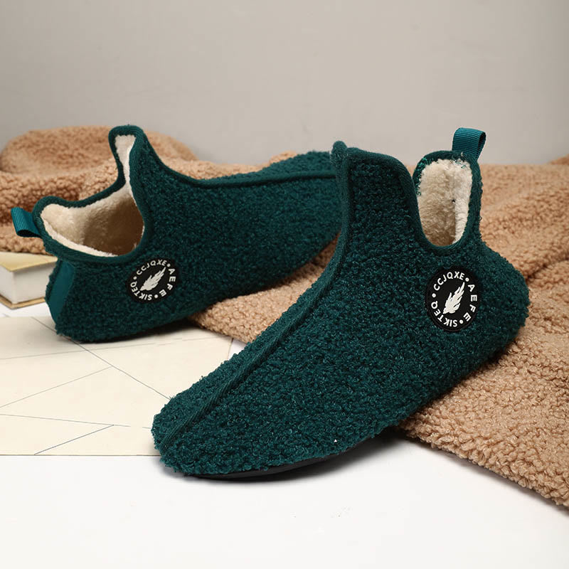 Chaussettes chaussons en peluche de couleur unie grande taille - image 13