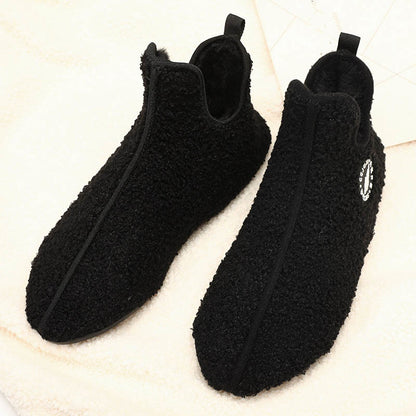 Chaussettes chaussons en peluche de couleur unie grande taille - image 7