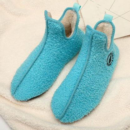 Chaussettes chaussons en peluche de couleur unie grande taille - image 9
