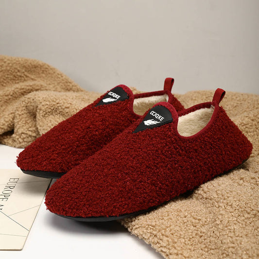 Chaussons-chaussettes souples grande taille - Vin - 3XL - image 0