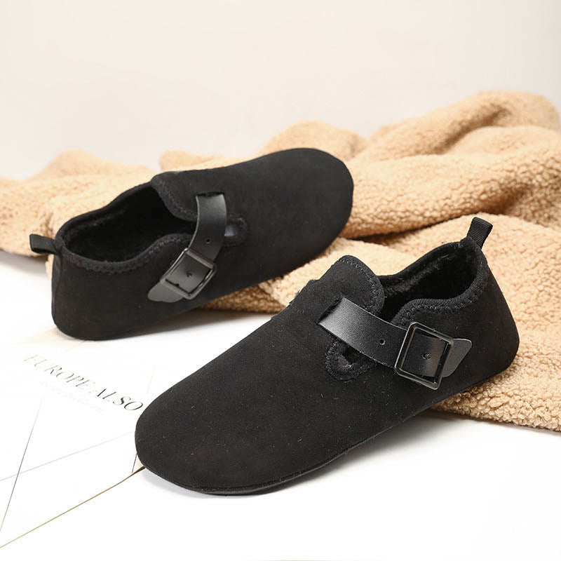 Chaussons-chaussettes style britannique grande taille - Noir - 3XL - image 2