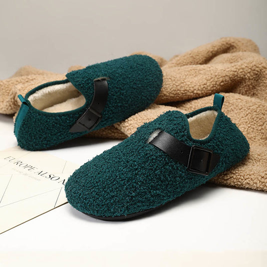 Chaussons-chaussettes à boucle grande taille - Vert foncé - 3XL - image 0