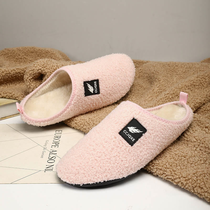 Chaussons classiques de couleur unie grande taille - Rose - 3XL - image 5