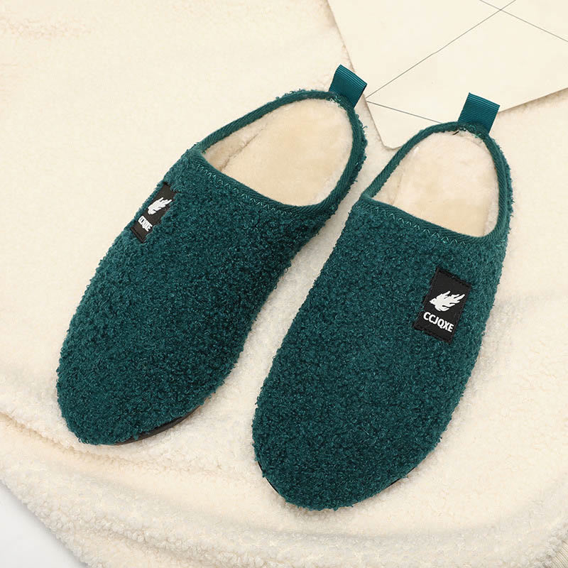 Chaussons classiques de couleur unie grande taille - Vert foncé - 3XL - image 7