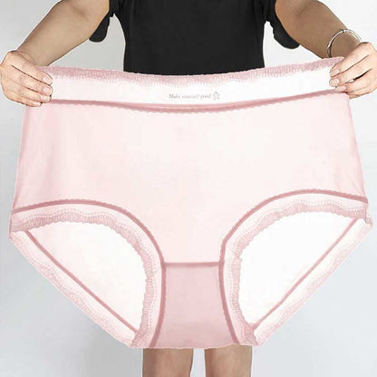 Culotte taille haute en soie glacée (paquet de 5) - Rose - 3XL - image 1