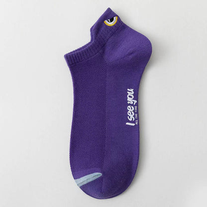 Chaussettes de compression à la cheville grande taille (10 paires) - Violet - EU39-44 (US6-10) - image 13