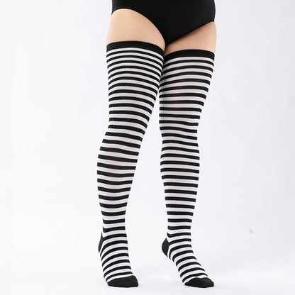 Chaussettes hautes à rayures grande taille (2 paires) - image 11
