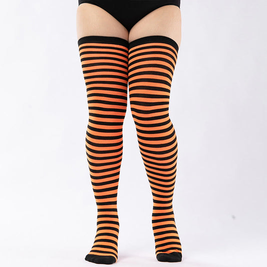 Chaussettes hautes à rayures grande taille (2 paires) - image 0