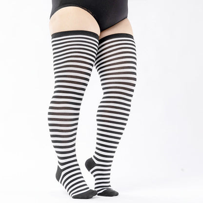 Chaussettes hautes à rayures grande taille (2 paires) - image 8