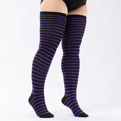 Chaussettes hautes à rayures grande taille (2 paires) - image 5