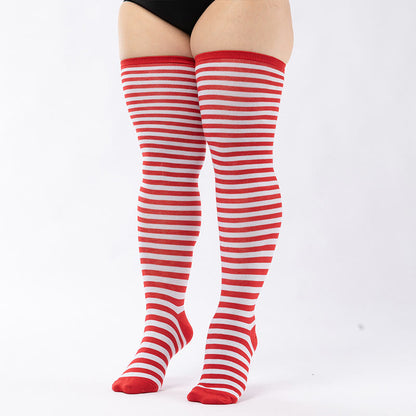 Chaussettes hautes à rayures grande taille (2 paires) - image 12