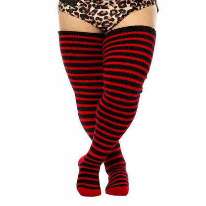 Chaussettes hautes Halloween grande taille - Rouge - Taille unique - image 4