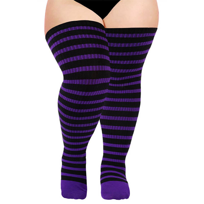 Chaussettes hautes Halloween grande taille - Violet - Taille unique - image 1