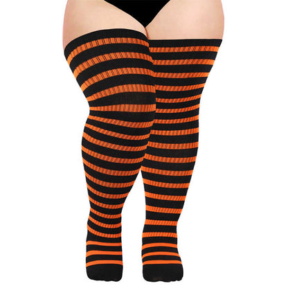 Chaussettes hautes Halloween grande taille - Orange - Taille unique - image 3
