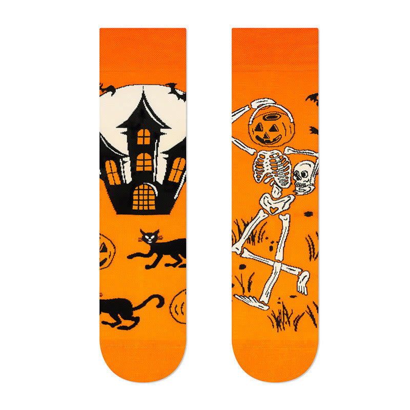 Chaussettes montantes neuves pour Halloween (4 paires) - image 5