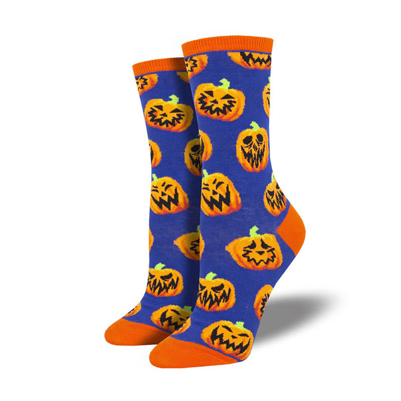 Chaussettes montantes à motif Halloween créatif (4 paires) - Violet - EU36-42 (US3-8.5) - image 1
