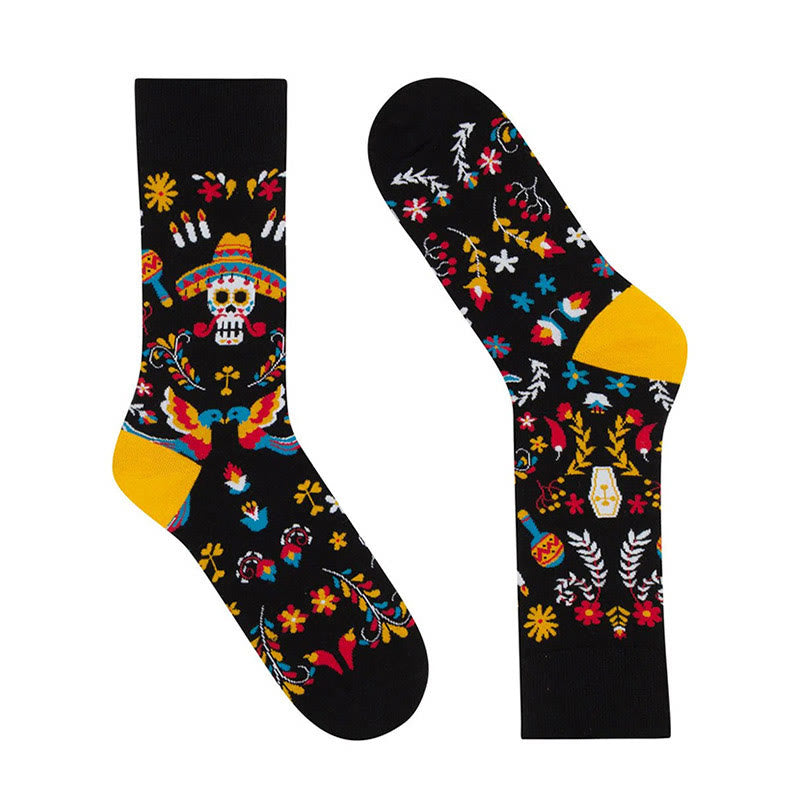 Chaussettes à motif squelette dansant grande taille (4 paires) - image 4