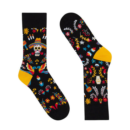 Chaussettes à motif squelette dansant grande taille (4 paires) - image 4