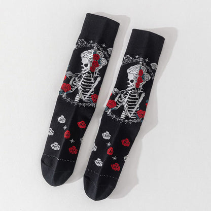 Chaussettes montantes à motif tête de mort (3 paires) - image 4