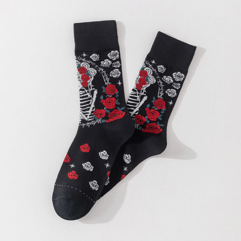 Chaussettes à motif tête de mort grande taille (3 paires) - image 2