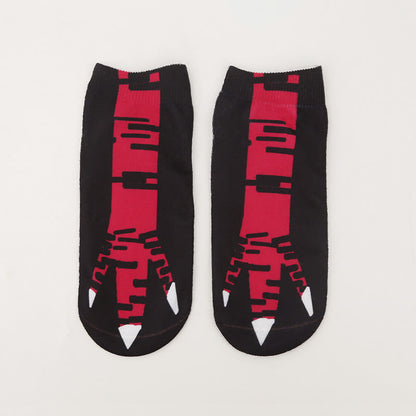 Chaussettes hautes 3D à motif pattes de poulet (4 paires) - image 3