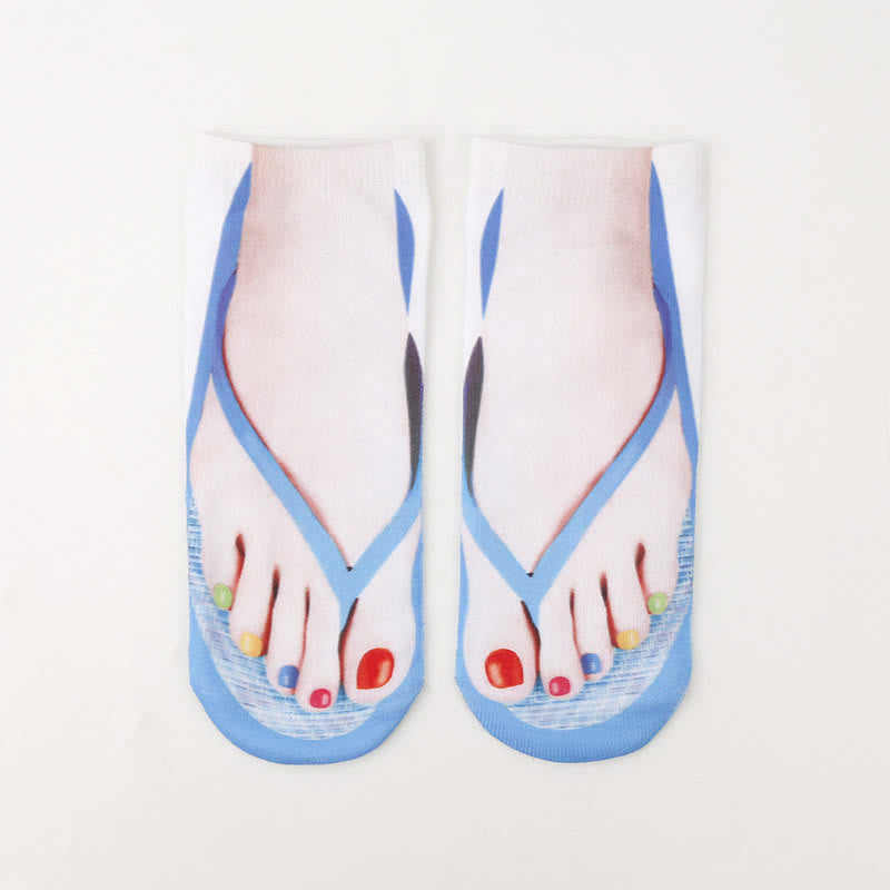 Chaussettes tongs 3D (3 paires) - image 2