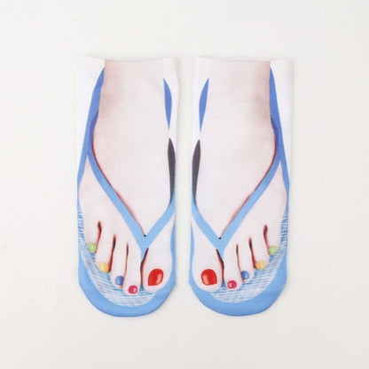 Chaussettes tongs 3D (3 paires) - image 2