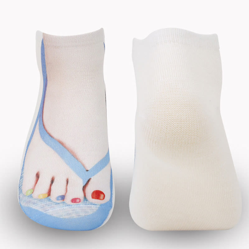 Chaussettes tongs 3D grande taille (3 paires) - image 5