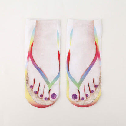 Chaussettes tongs 3D (3 paires) - image 1